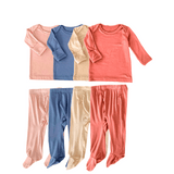 Two Piece Footie Pajamas- Solids