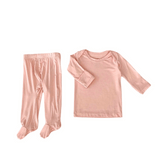 Two Piece Footie Pajamas- Solids