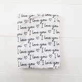 I Love You Bamboo Blanket