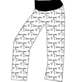 I Love You Bamboo Adult Lounge Pants