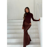 Lyra Satin Evening Dress