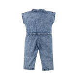 Denim Bow Romper- Full Length