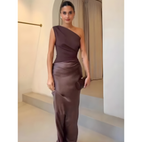 Aria Satin Evening Dress