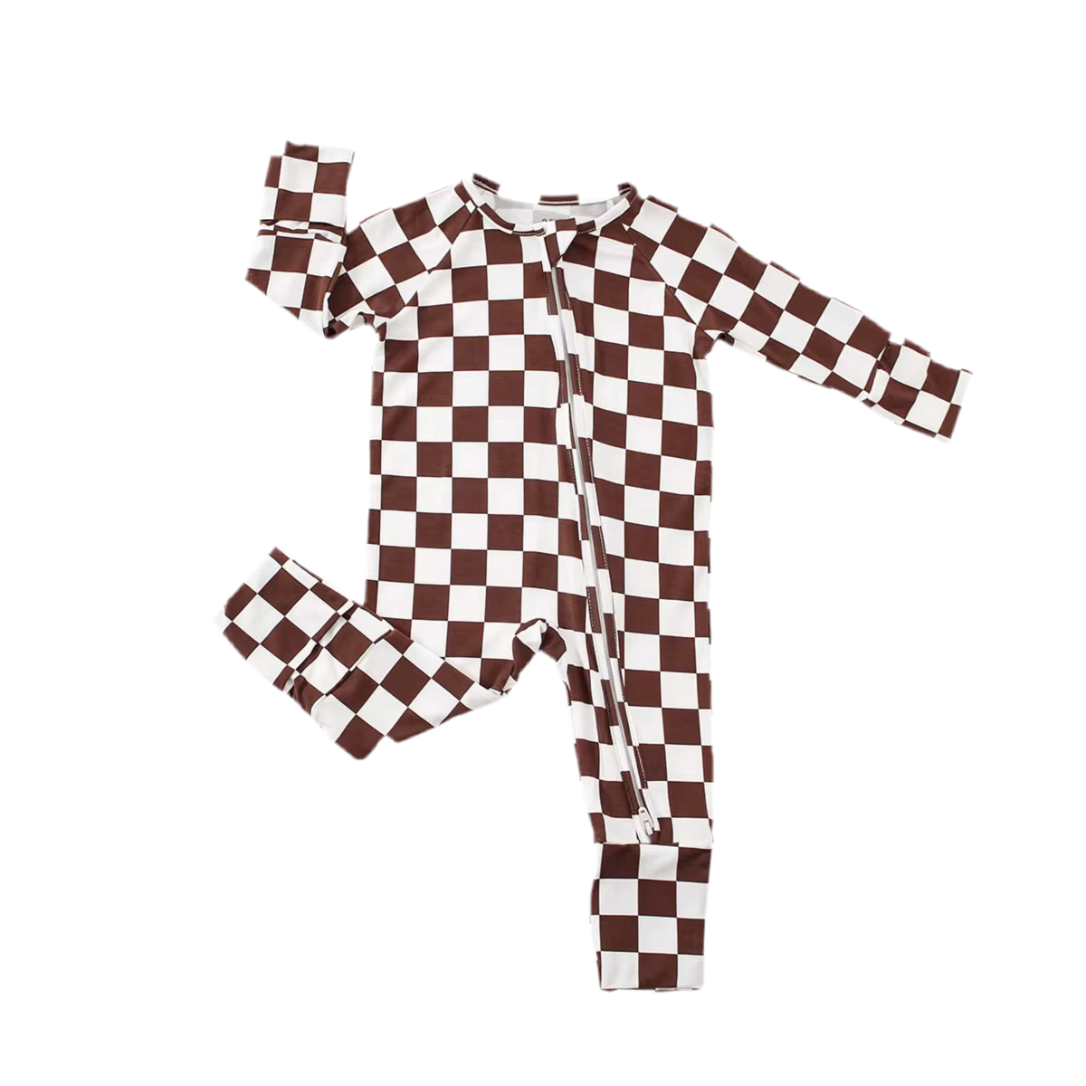 Checkers Bamboo Zippy Romper