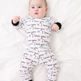 Two Piece I Love You Bamboo Pajama Set