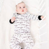 Two Piece I Love You Bamboo Pajama Set