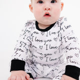 Two Piece I Love You Bamboo Pajama Set