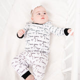 Two Piece I Love You Bamboo Pajama Set