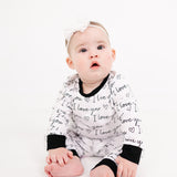 Two Piece I Love You Bamboo Pajama Set
