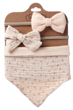 Muslin Bib and Headband Set