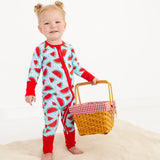 Watermelon Bamboo Zippy Romper