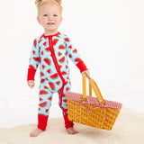 Watermelon Bamboo Zippy Romper