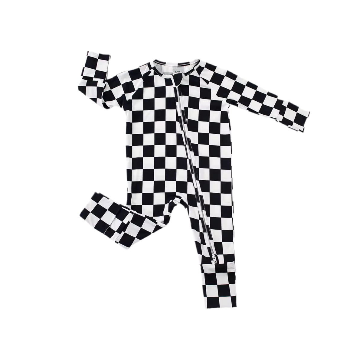Checkers Bamboo Zippy Romper