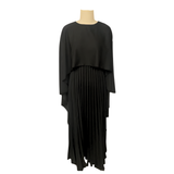 Solid Pleated Dress