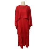 Solid Pleated Dress