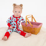 Watermelon Bamboo Zippy Romper