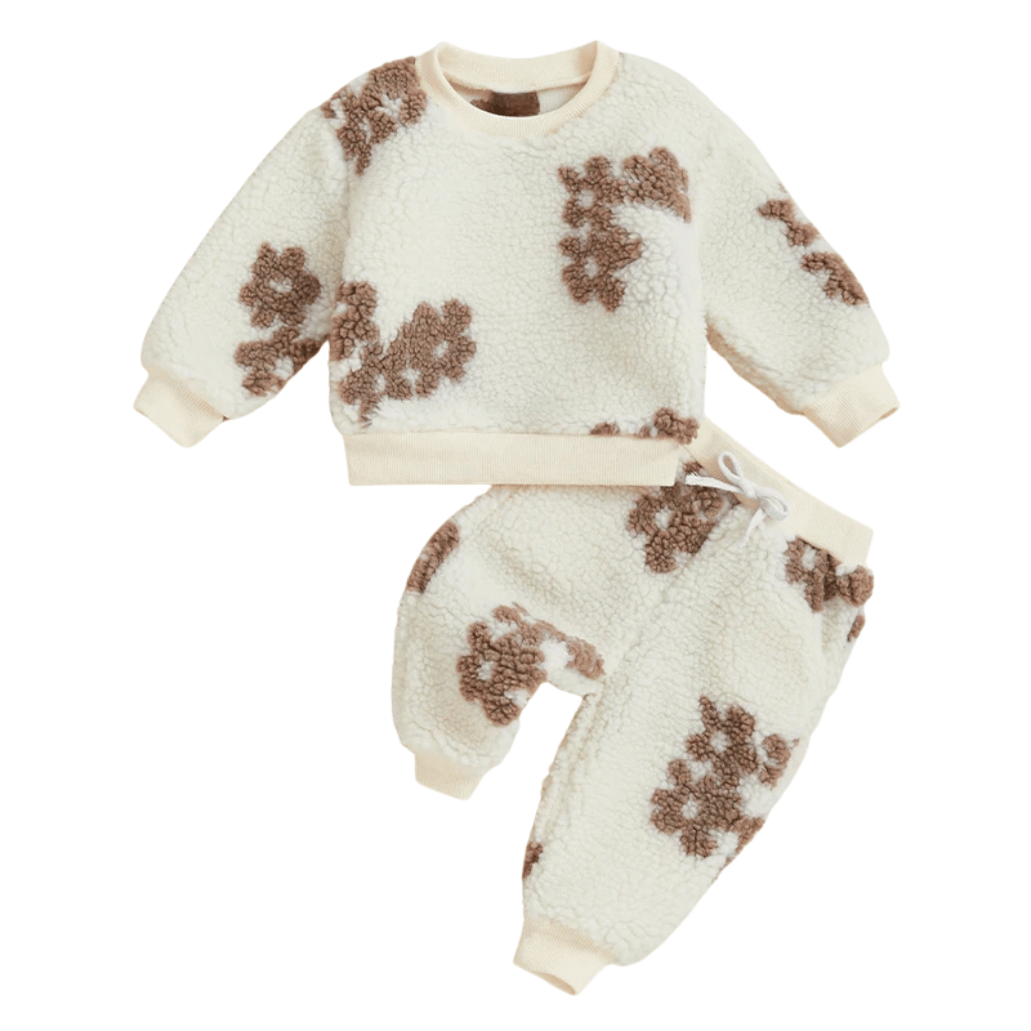 Fuzzy Flowers Two Piece Set