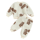 Fuzzy Flowers Two Piece Set