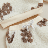 Fuzzy Flowers Two Piece Set