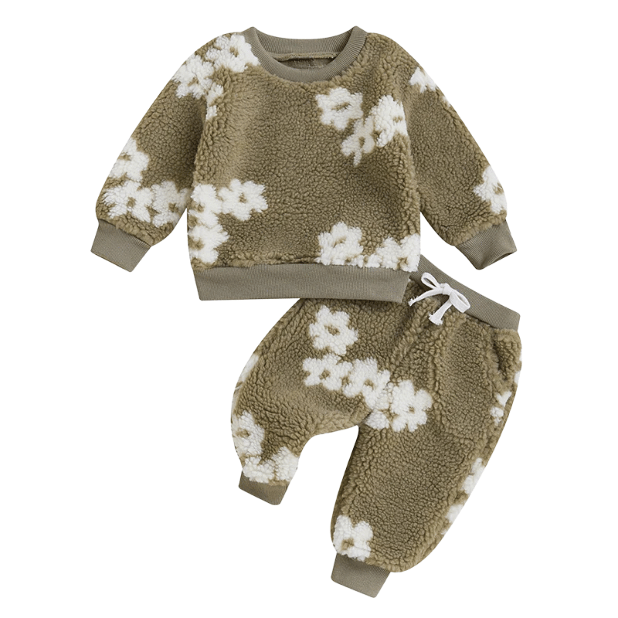 Fuzzy Flowers Two Piece Set