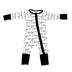 I love You Zipper Romper