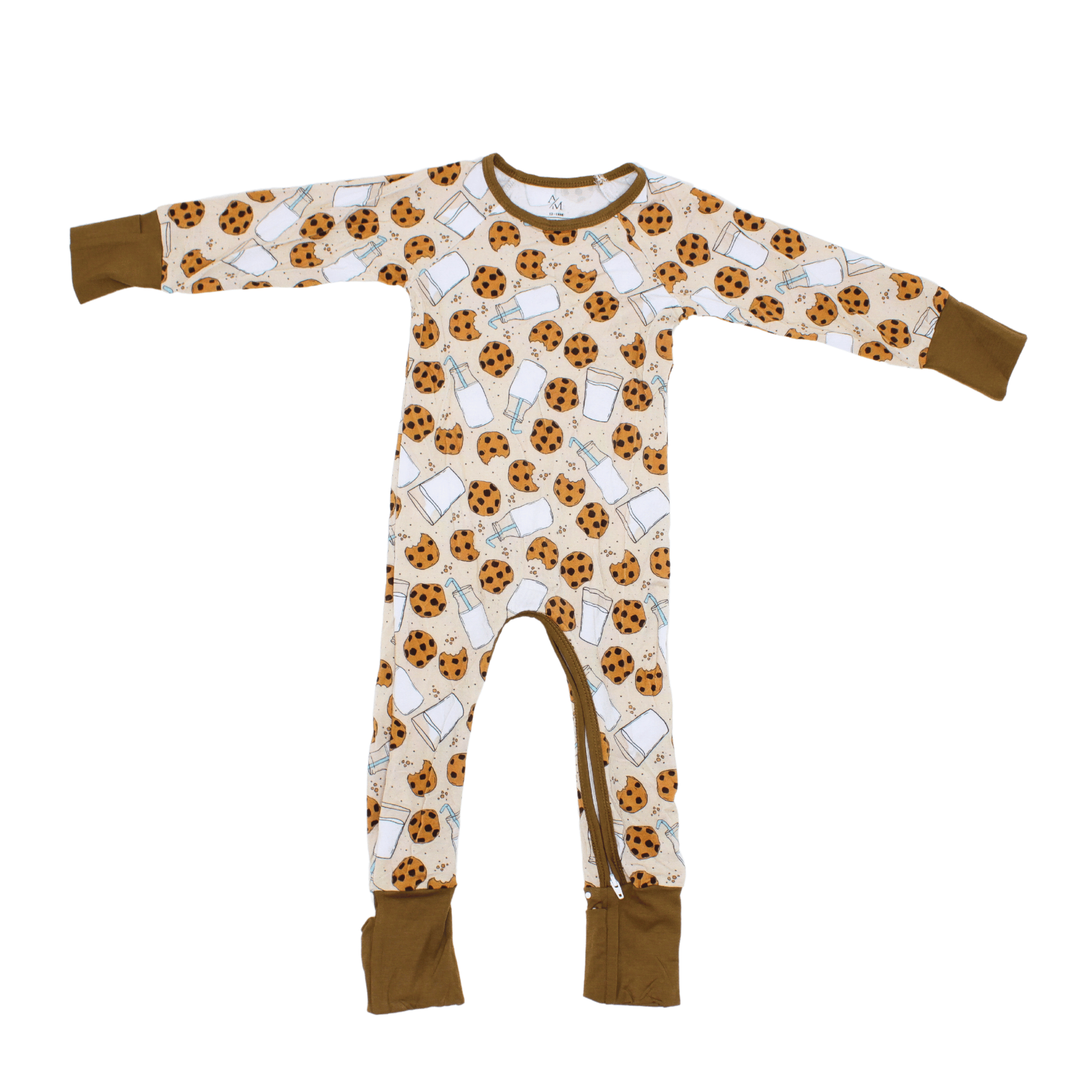 Milk & Cookies Easy-Zippy Romper