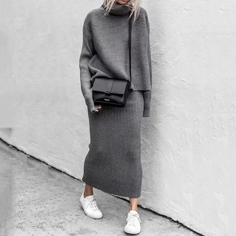 Knit Sweater & Skirt Co-Ord Set
