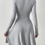 V-Neck Flutter Dress