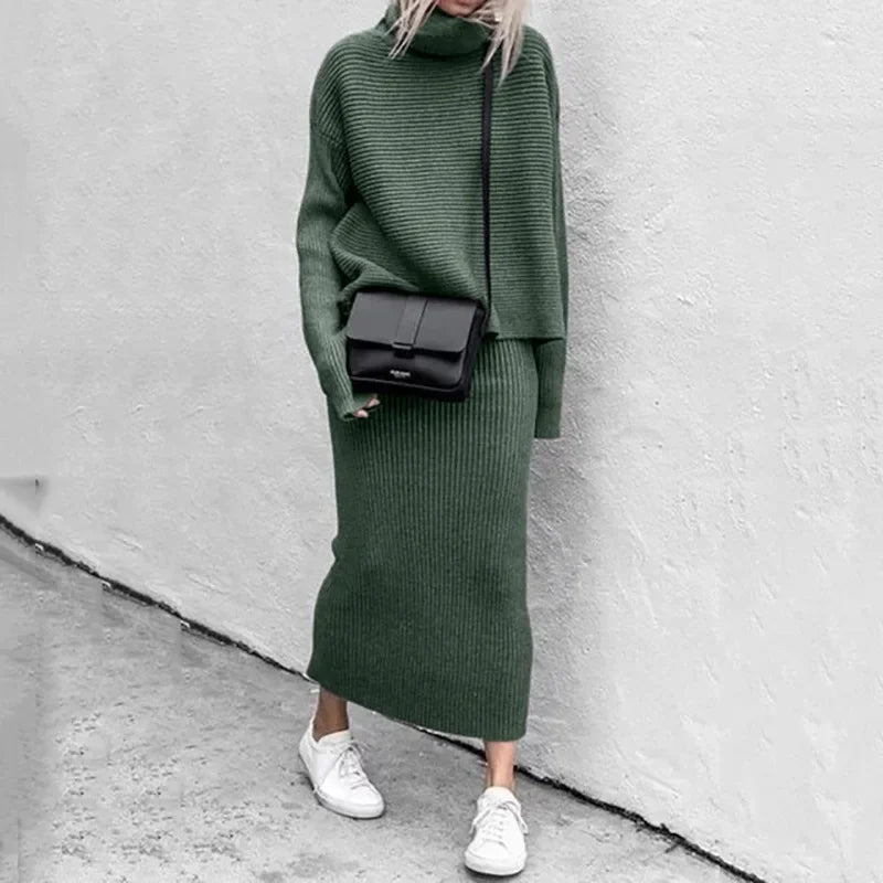 Knit Sweater & Skirt Co-Ord Set