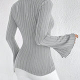 V-Neck Bell Sleeve Top