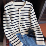 Stripe Knitted Cardigan