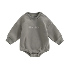 "Little Dude" Sweater Romper