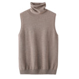 Merino Wool Sleeveless Turtleneck