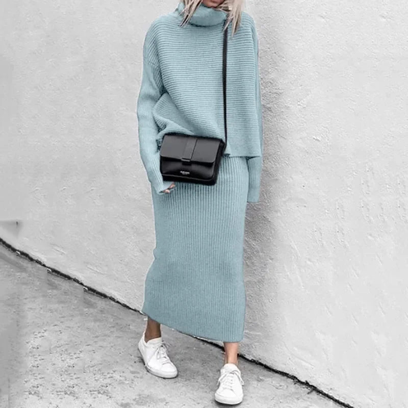 Knit Sweater & Skirt Co-Ord Set