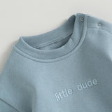 "Little Dude" Sweater Romper