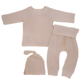 Waffle Ribbed Bodysuits With Harem Pants