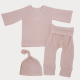 Waffle Ribbed Bodysuits With Harem Pants