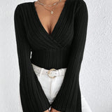 V-Neck Bell Sleeve Top