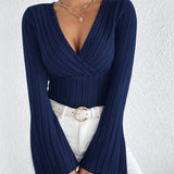 V-Neck Bell Sleeve Top