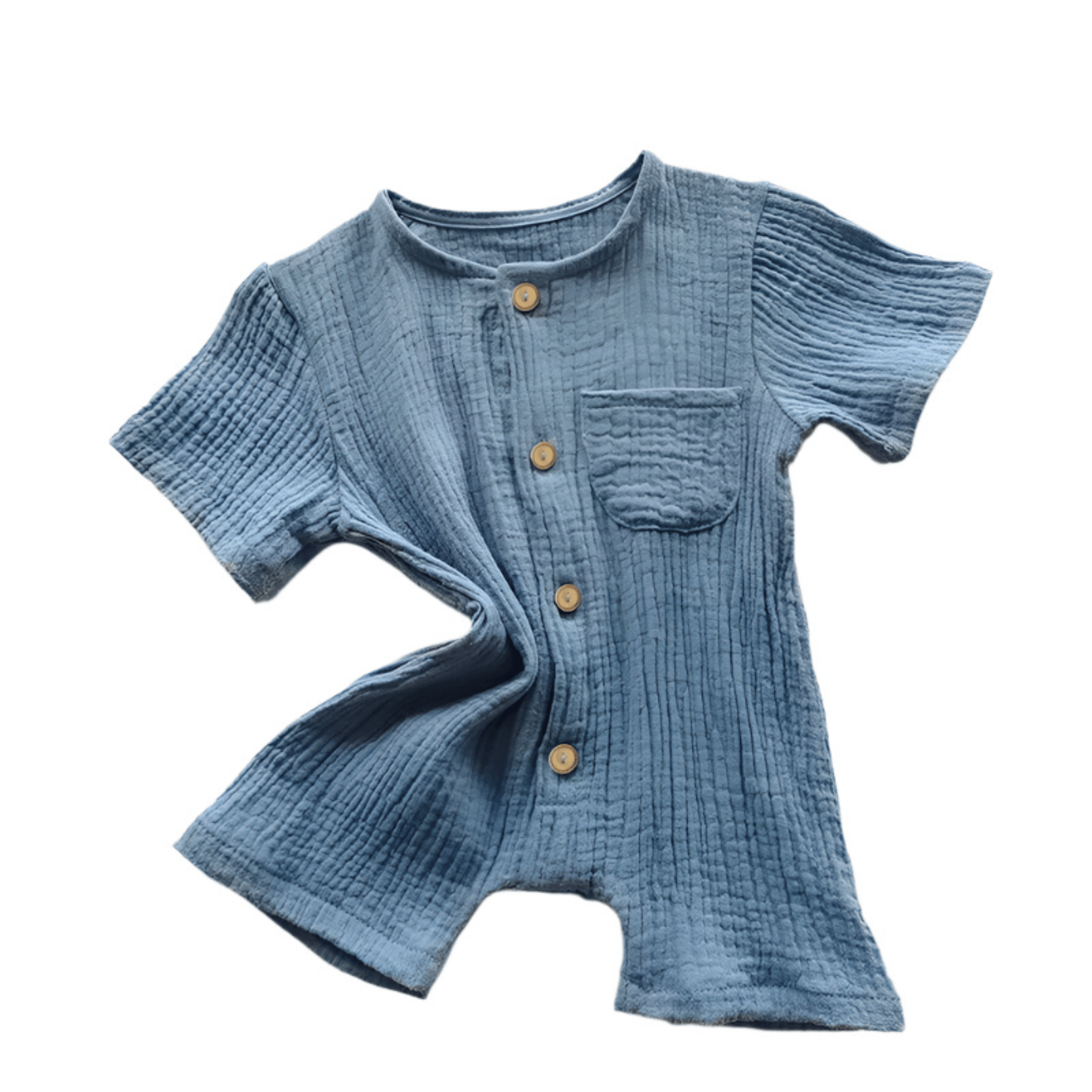 Short Sleeve Gauze Romper