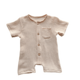 Short Sleeve Gauze Romper