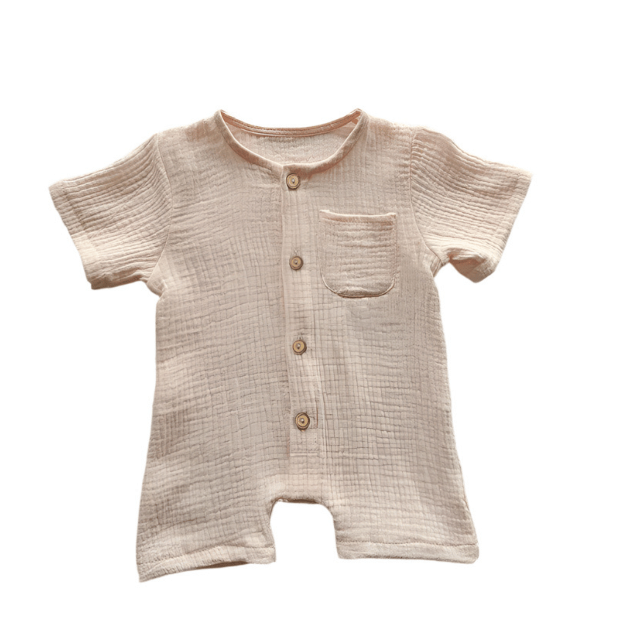 Short Sleeve Gauze Romper