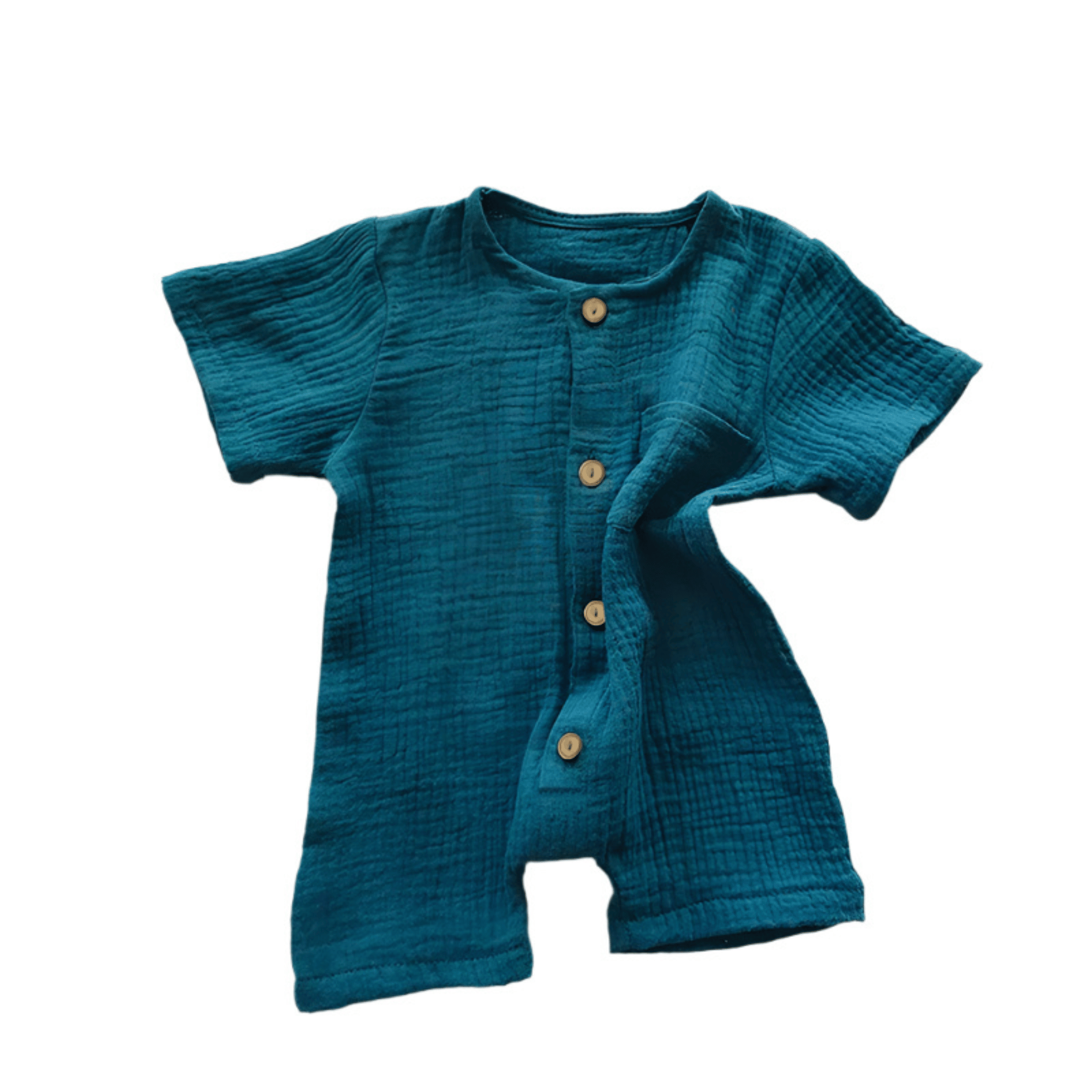 Short Sleeve Gauze Romper