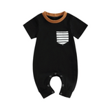Short Sleeve Striped Romper