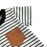 Short Sleeve Striped Romper
