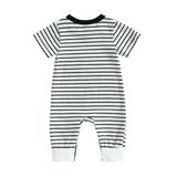 Short Sleeve Striped Romper