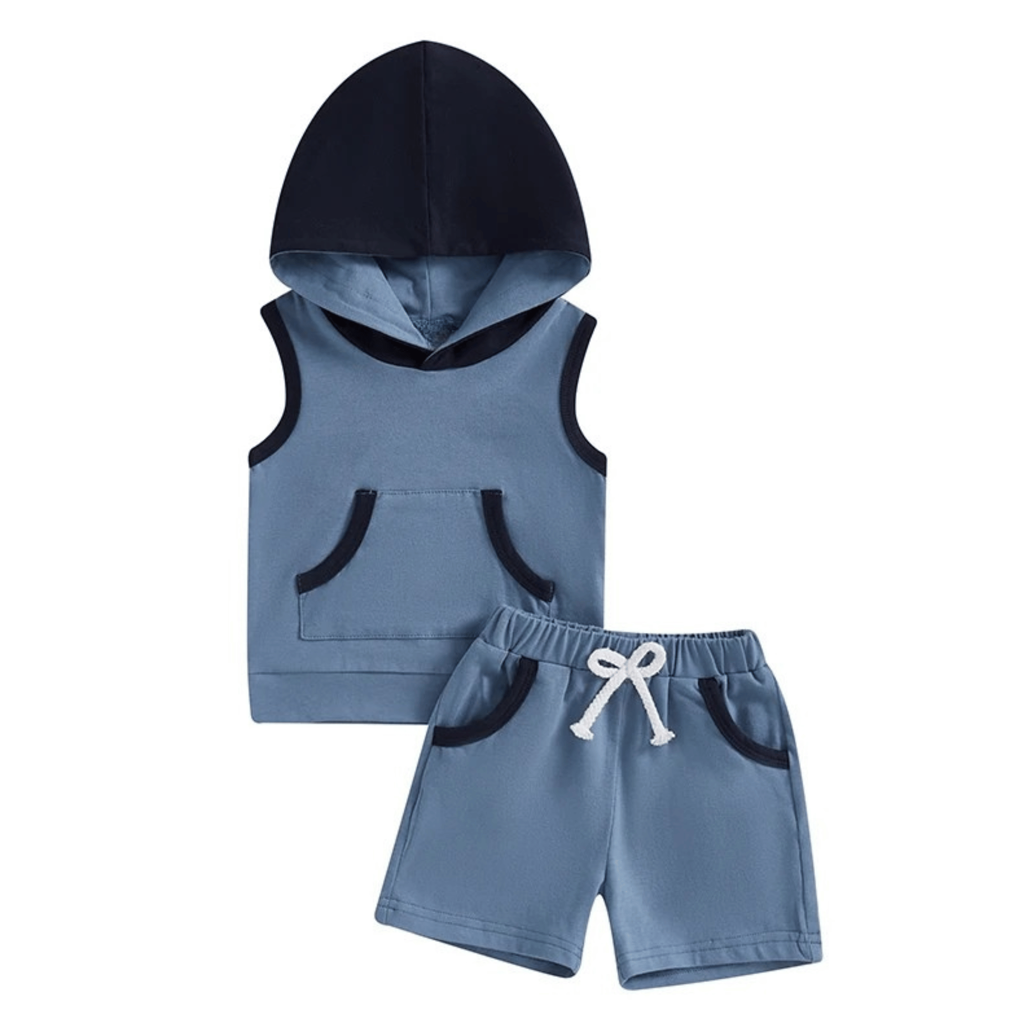 Sleeveless Hoodie Set