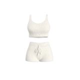 Fleece Knit Cardigan Set