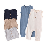 Waffle Sleeveless Romper