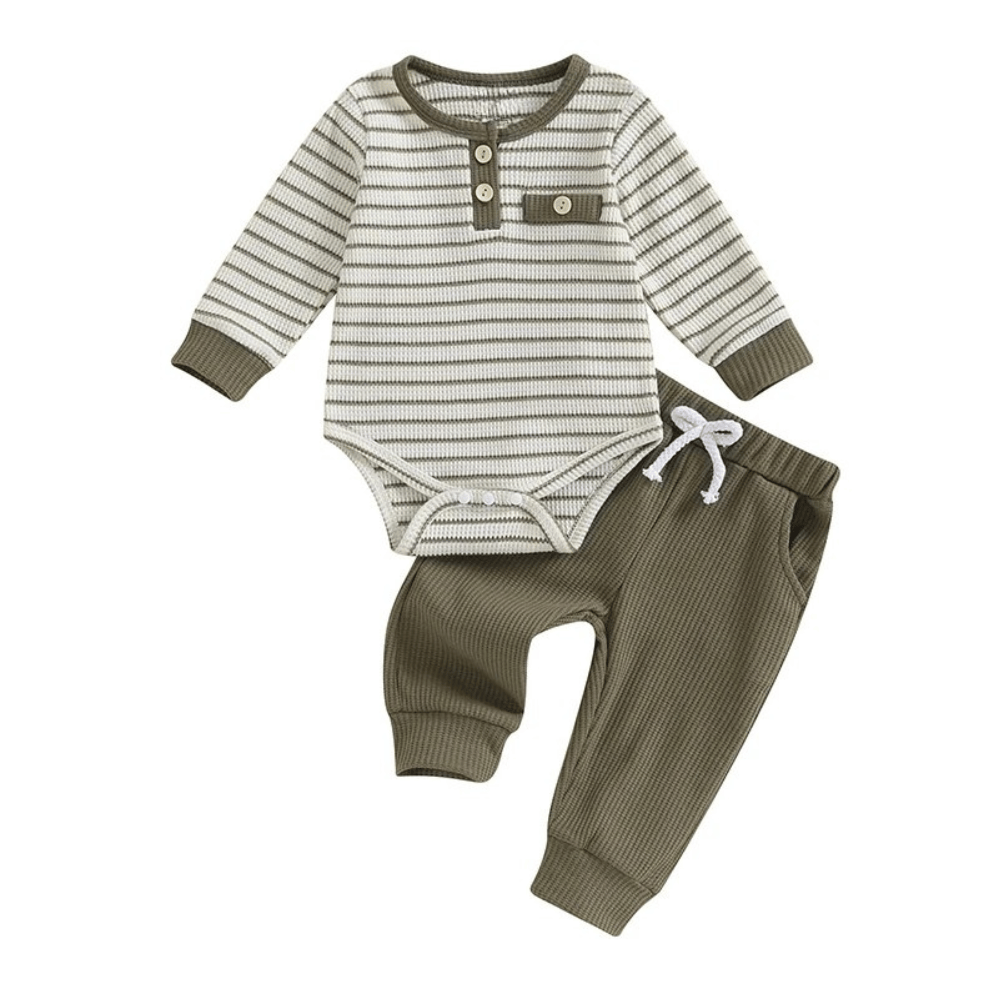 Waffle Stripes Two Piece Set